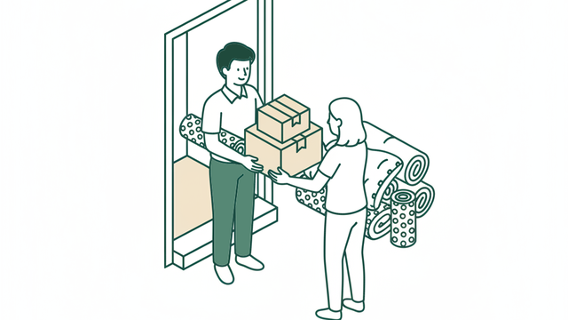 ダンボールや梱包資材のイラスト